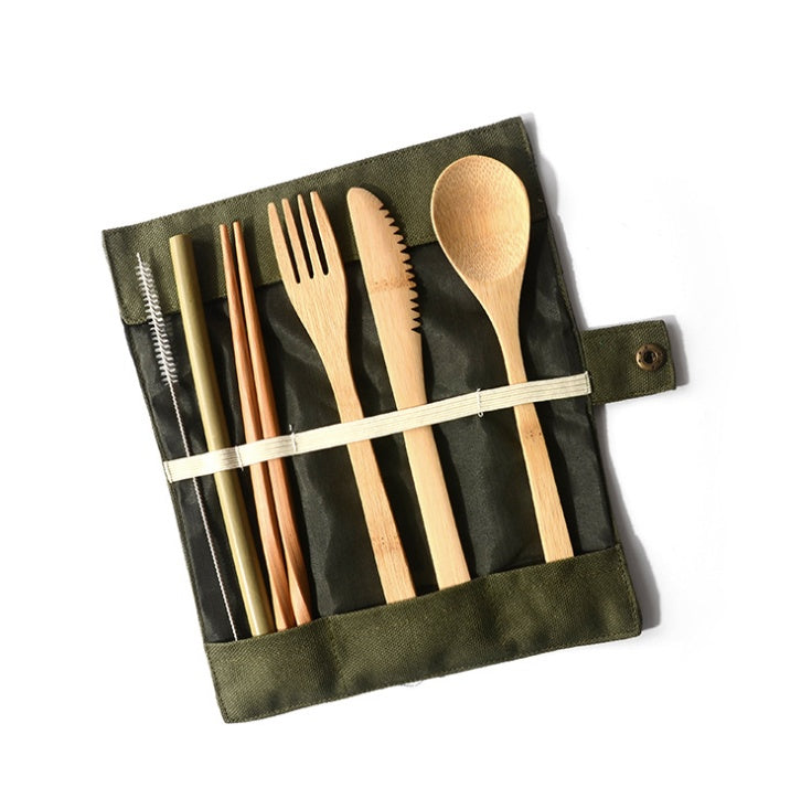 Eco-Friendly Bamboo Utensil Set – Perfect for Zero Waste Camping