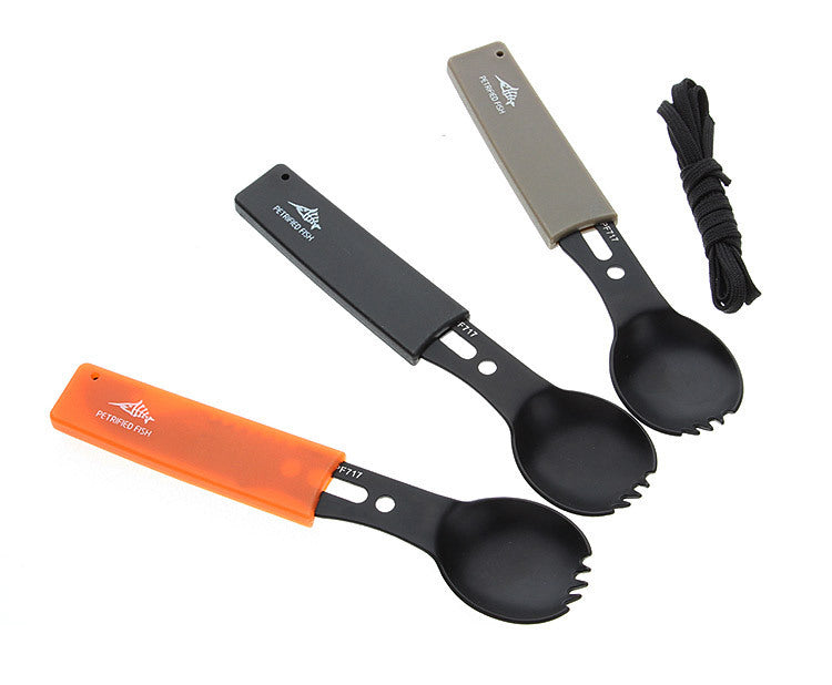 Outdoor Utensil Set with Safety Whistle for Adventurous Dining
