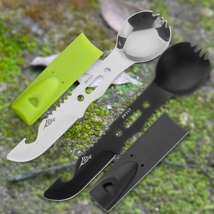 Outdoor Utensil Set with Safety Whistle for Adventurous Dining