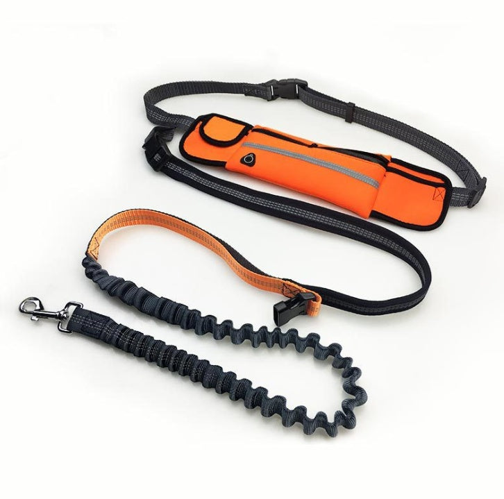 Run Freely: Hands-Free Dog Leash with Convenient Waist Pocket