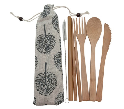 Eco-Friendly Bamboo Utensil Set – Perfect for Zero Waste Camping