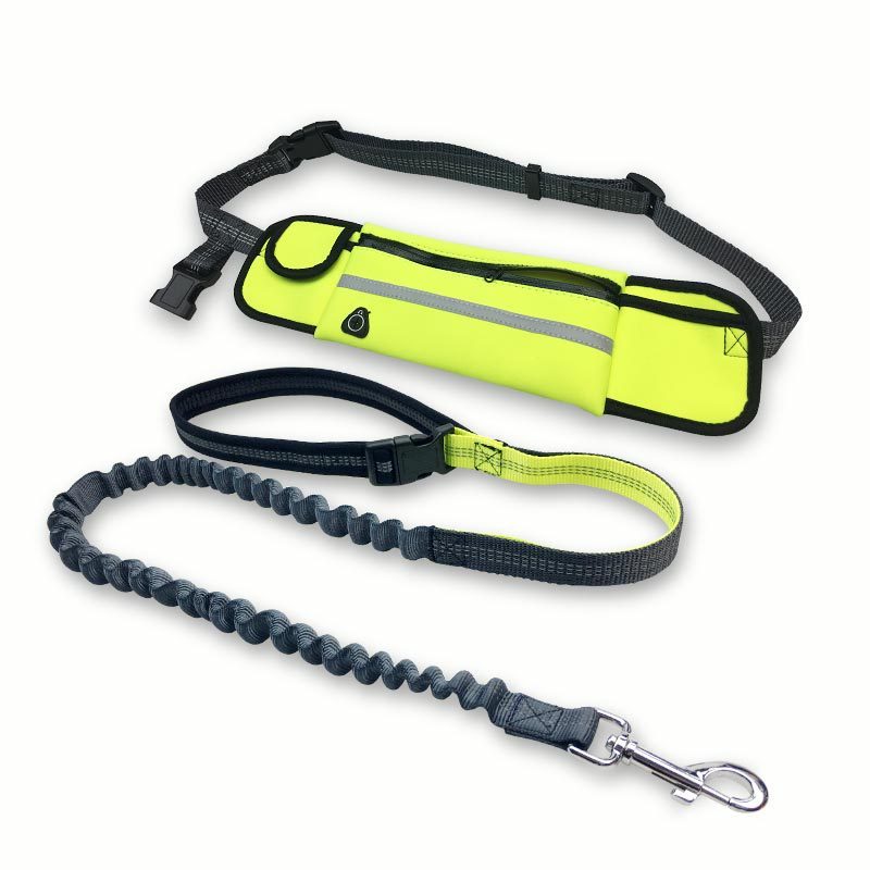 Run Freely: Hands-Free Dog Leash with Convenient Waist Pocket