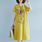 Medium Length Cotton Linen Dress: Perfect for Everyday Elegance