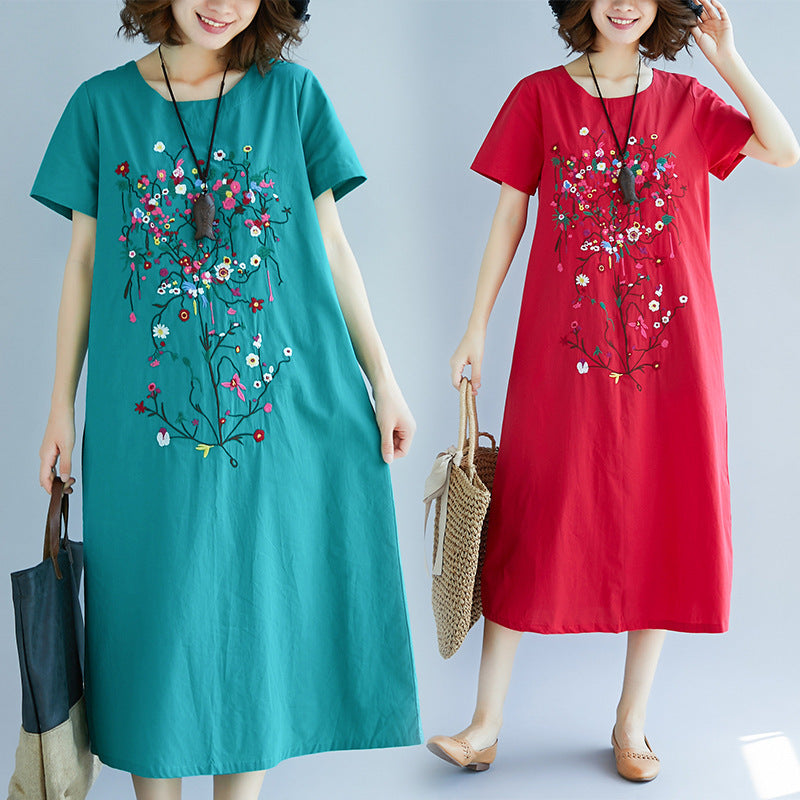 Medium Length Cotton Linen Dress: Perfect for Everyday Elegance