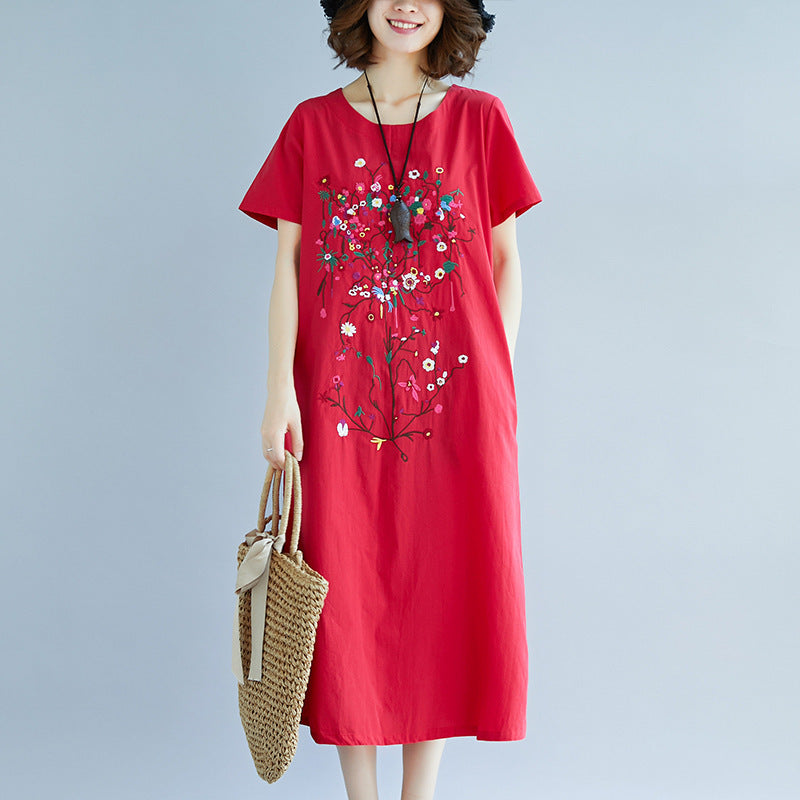 Medium Length Cotton Linen Dress: Perfect for Everyday Elegance