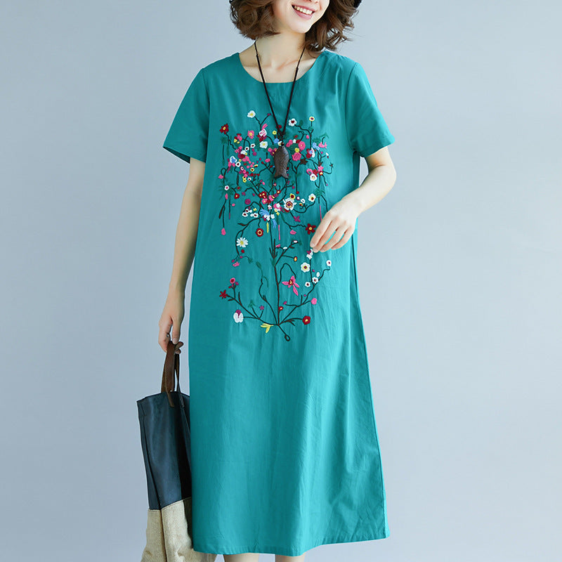 Medium Length Cotton Linen Dress: Perfect for Everyday Elegance