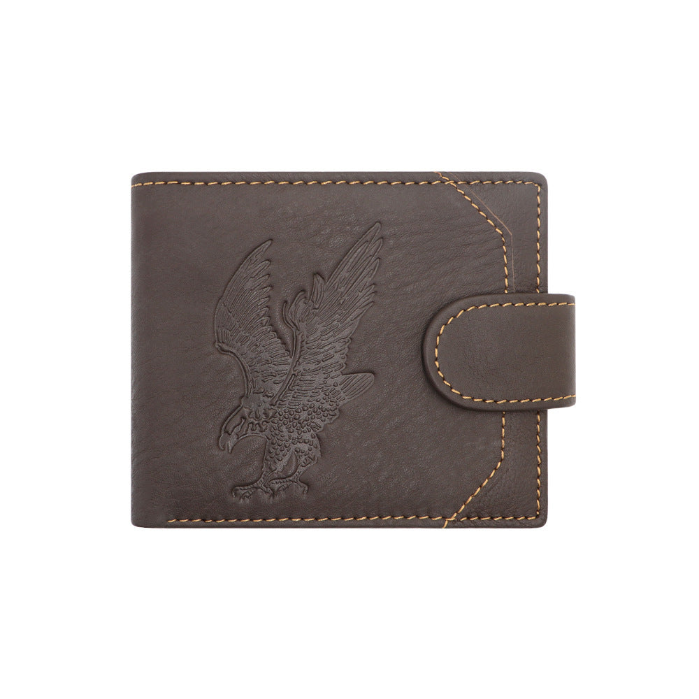 High-End Eagle Wallet: Premium First Layer Cowhide Edition