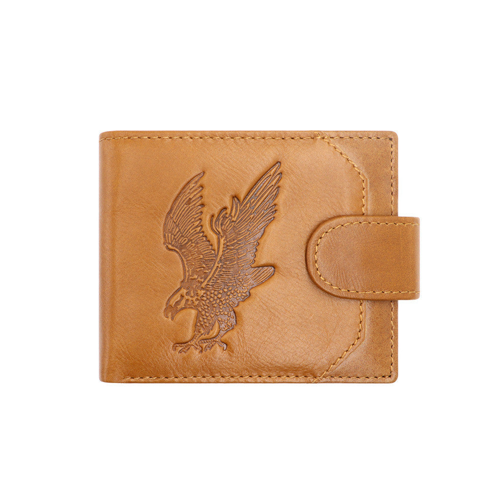 High-End Eagle Wallet: Premium First Layer Cowhide Edition