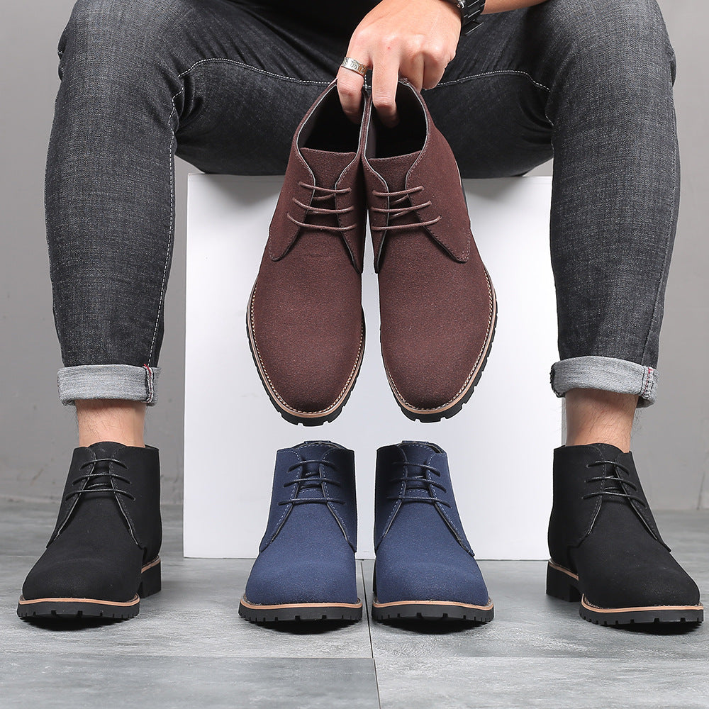 Comfort Meets Style: Lace-Up Leather Boots for Men