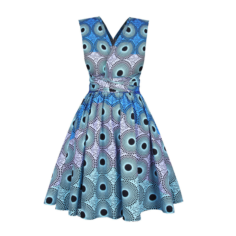 Chic Lace-Up V-Neck Dress: Perfect for Night Out