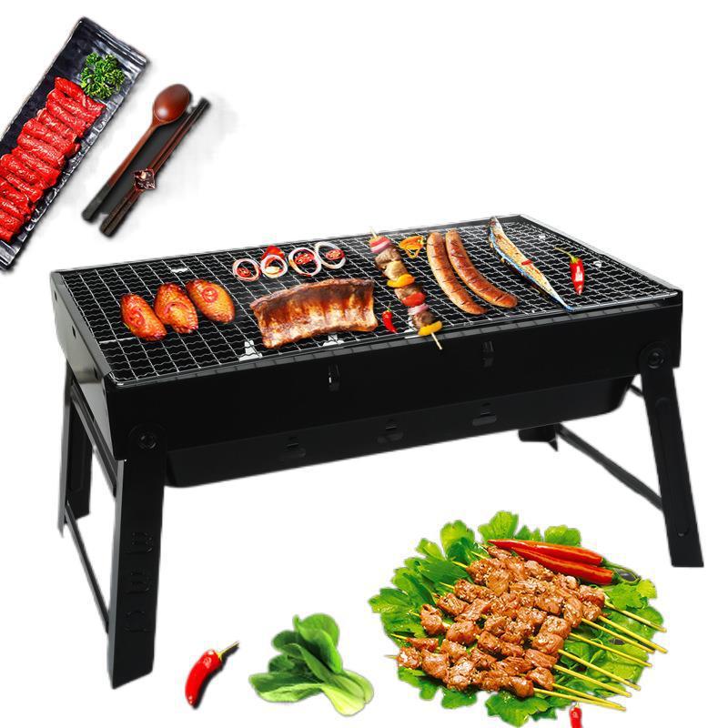 Compact Folding Charcoal Grill – Perfect for Outdoor BBQs
