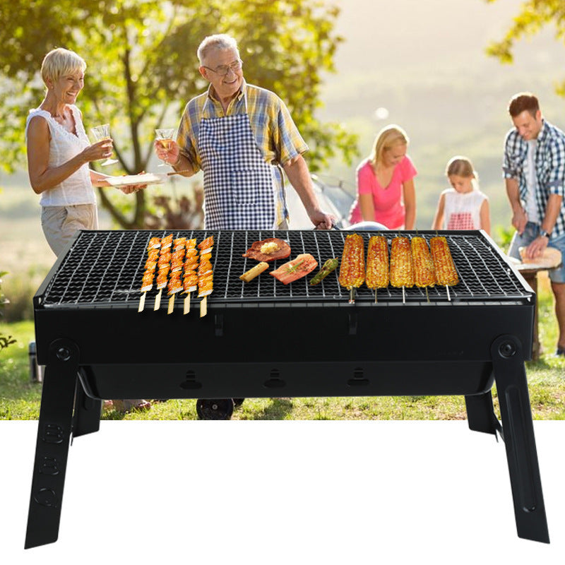 Compact Folding Charcoal Grill – Perfect for Outdoor BBQs
