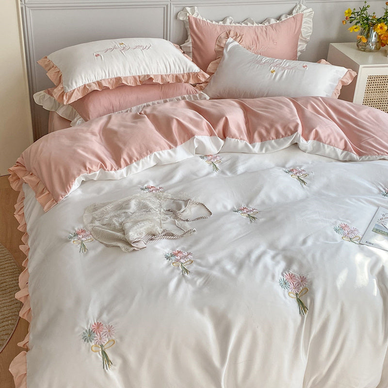 Ultimate Comfort: Washed Silk Quilt Cover and Bed Sheets