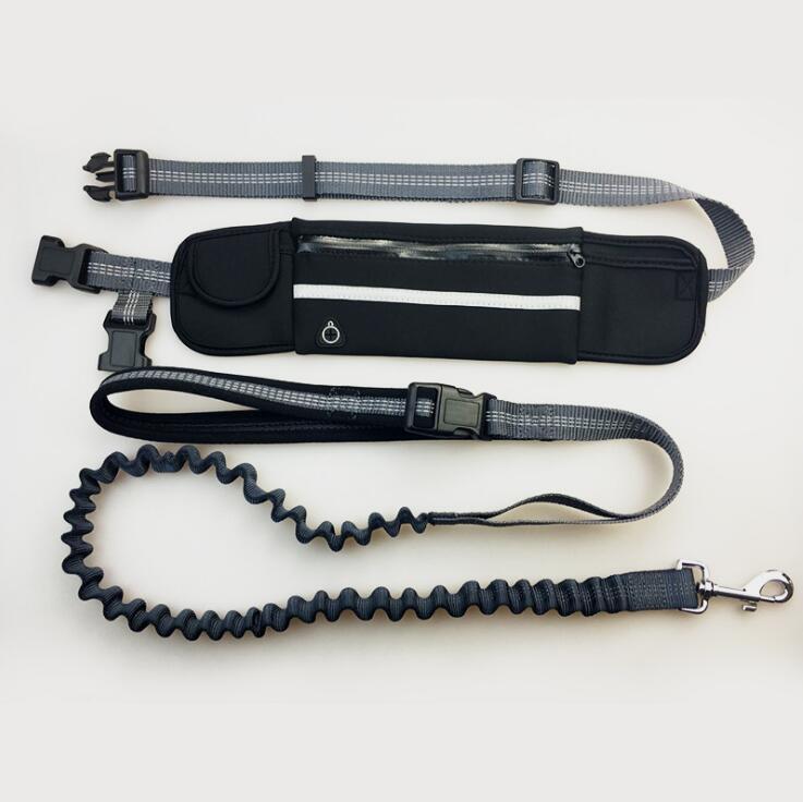 Run Freely: Hands-Free Dog Leash with Convenient Waist Pocket