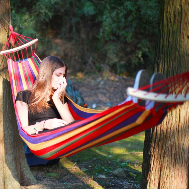 Portable Single Hammock – Ideal for Backpacking Adventures