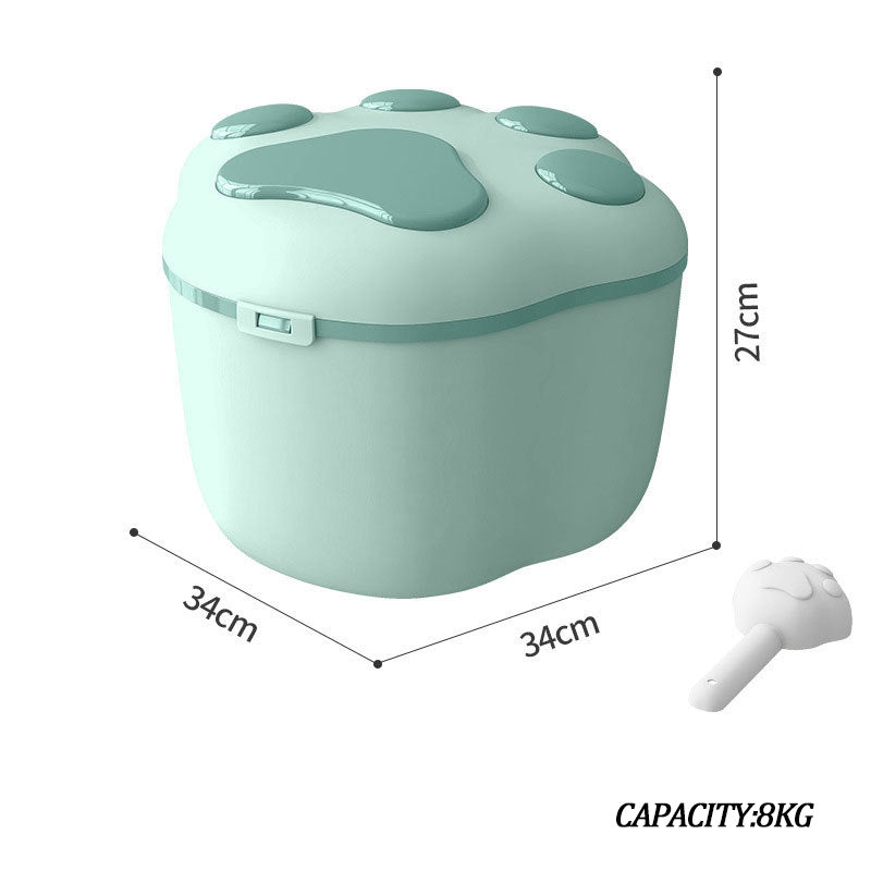 Stylish Dog Food Container with Adorable Lid & Scoop