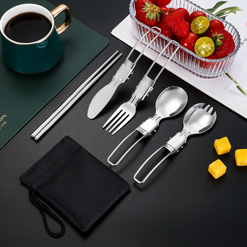 Portable Outdoor Tableware Set for Easy Camping Dining