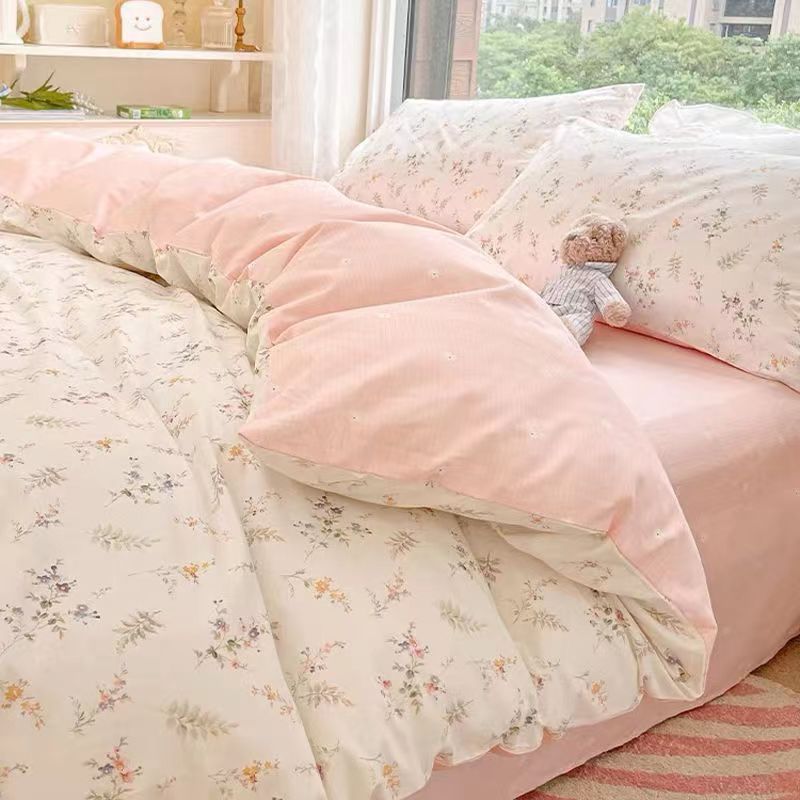 Cozy Cotton: Four-Piece Bed Sheet and Quilt Cover Set
