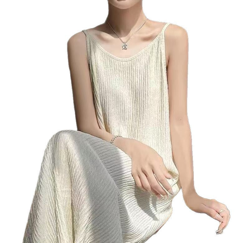 Elegant French-Style Suspenders Dress: The Ultimate Slimming Summer Look