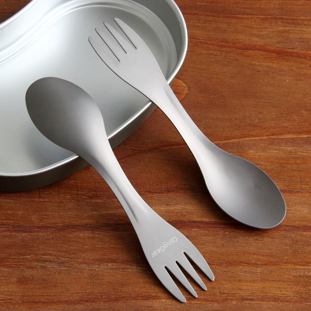 Durable Two-in-One Titanium Camping Tableware for Effortless Dining