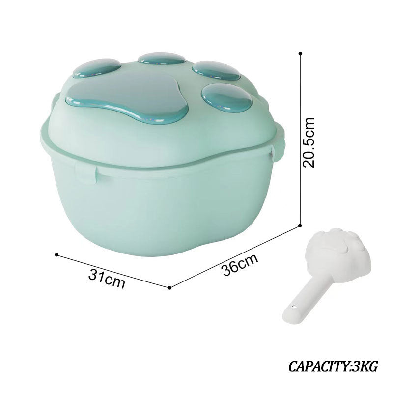 Stylish Dog Food Container with Adorable Lid & Scoop