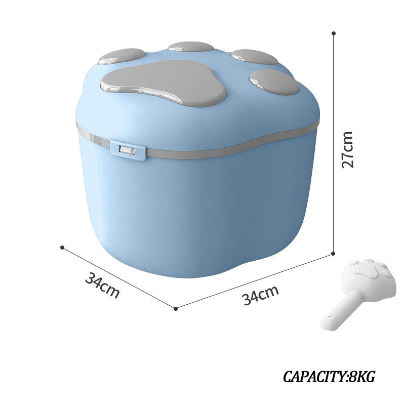 Stylish Dog Food Container with Adorable Lid & Scoop
