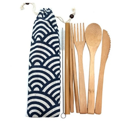 Eco-Friendly Bamboo Utensil Set – Perfect for Zero Waste Camping