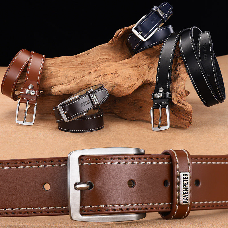Everyday Cowhide Belt: Timeless Style for Modern Men