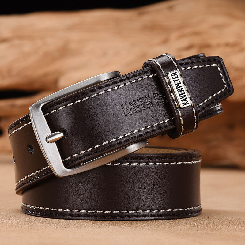 Everyday Cowhide Belt: Timeless Style for Modern Men