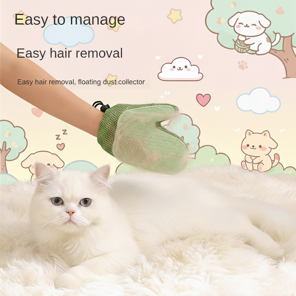 Grooming Bliss: Guante para quitar el pelo de perros y gatos