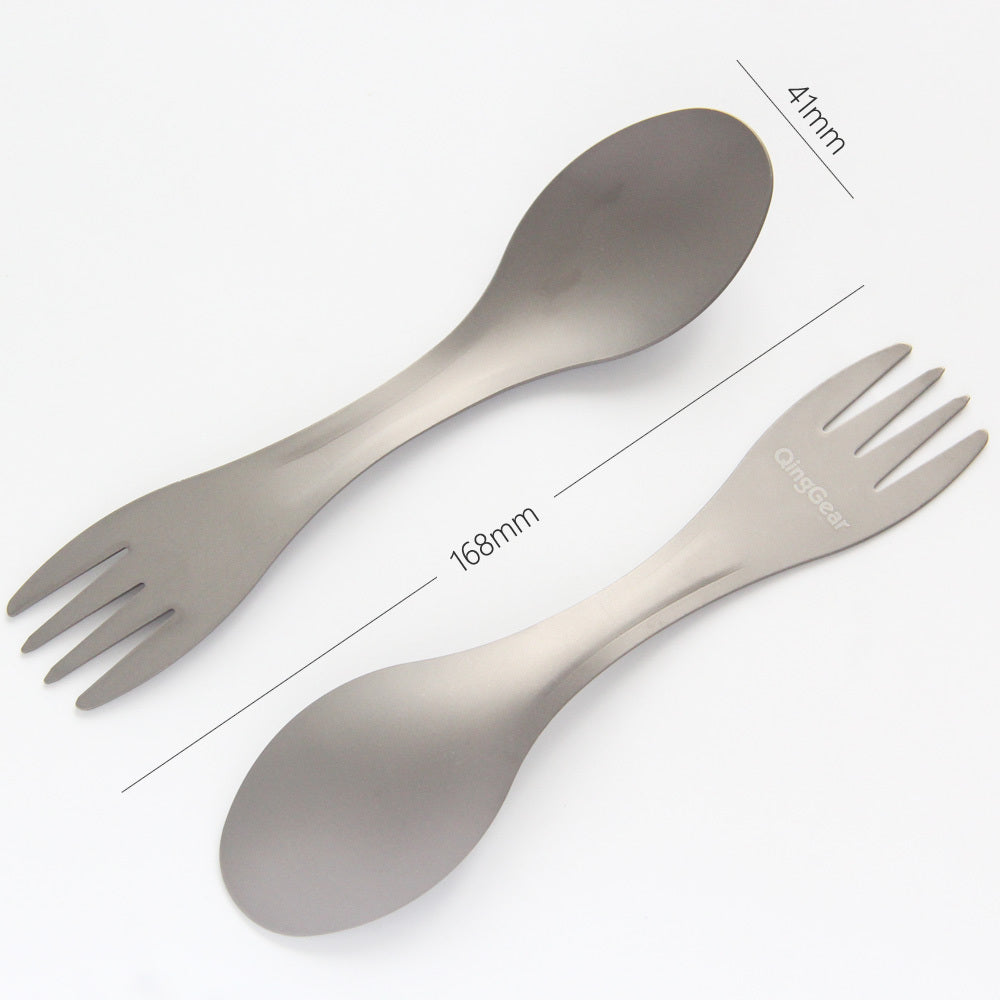 Durable Two-in-One Titanium Camping Tableware for Effortless Dining