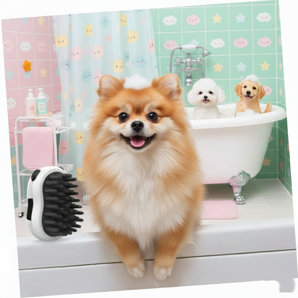 Fur-Free Fun: Pet Grooming Bath Brush & Gloves