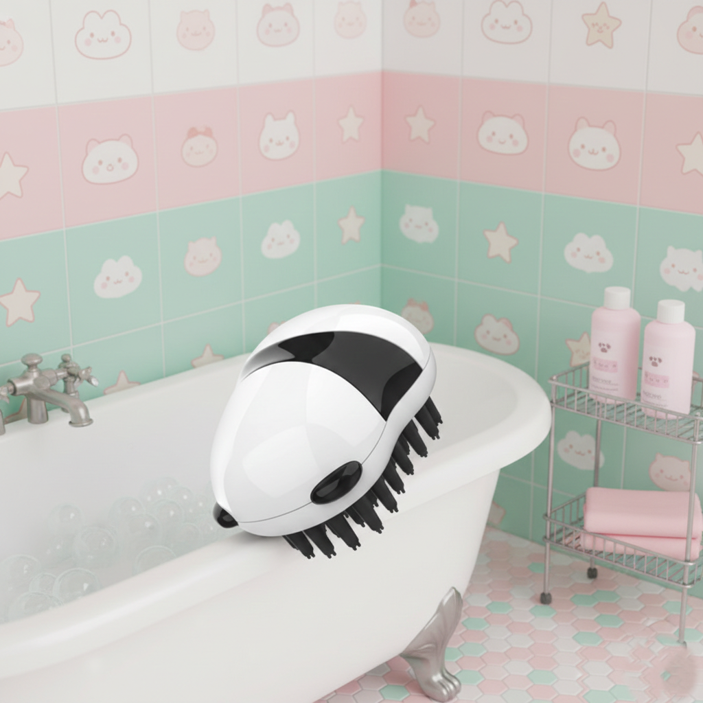 Diversión sin pelo: Cepillo de baño y guantes para el cuidado de mascotas