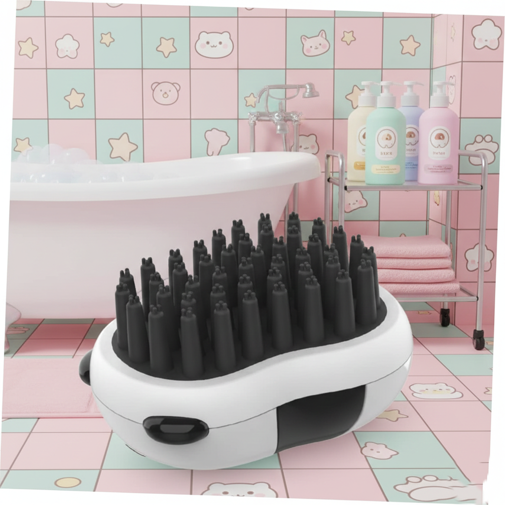 Fur-Free Fun: Pet Grooming Bath Brush & Gloves