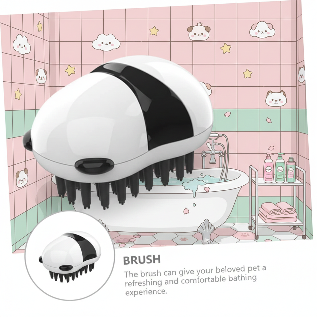 Diversión sin pelo: Cepillo de baño y guantes para el cuidado de mascotas