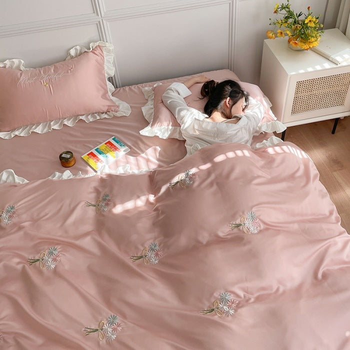 Ultimate Comfort: Washed Silk Quilt Cover and Bed Sheets