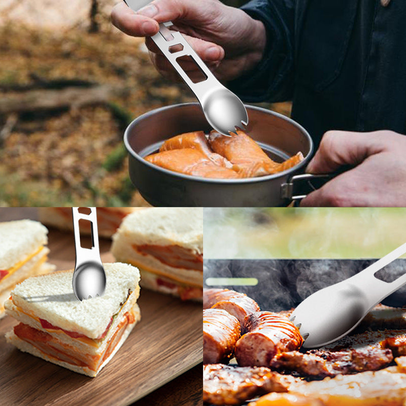 All-in-One Outdoor Knife, Fork, and Spoon for Easy Dining
