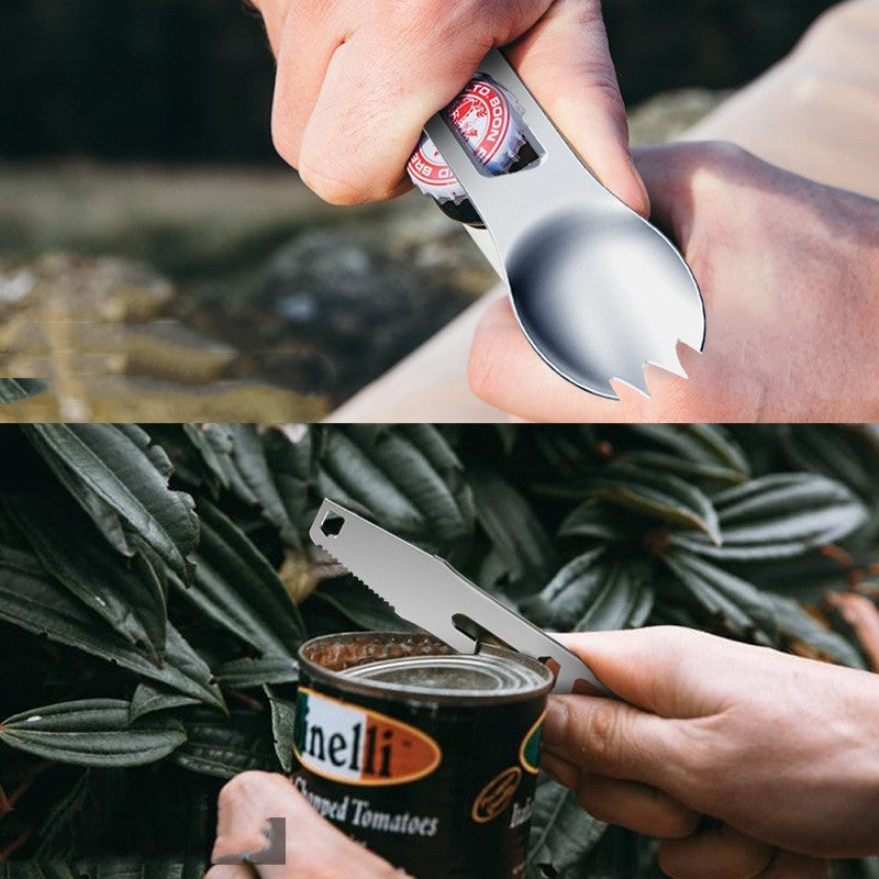 All-in-One Outdoor Knife, Fork, and Spoon for Easy Dining