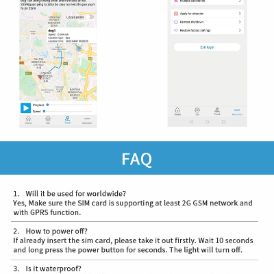 Pet GPS Tracker Dogs Cats No Monthly Fee Waterproof Smart Activity Locator