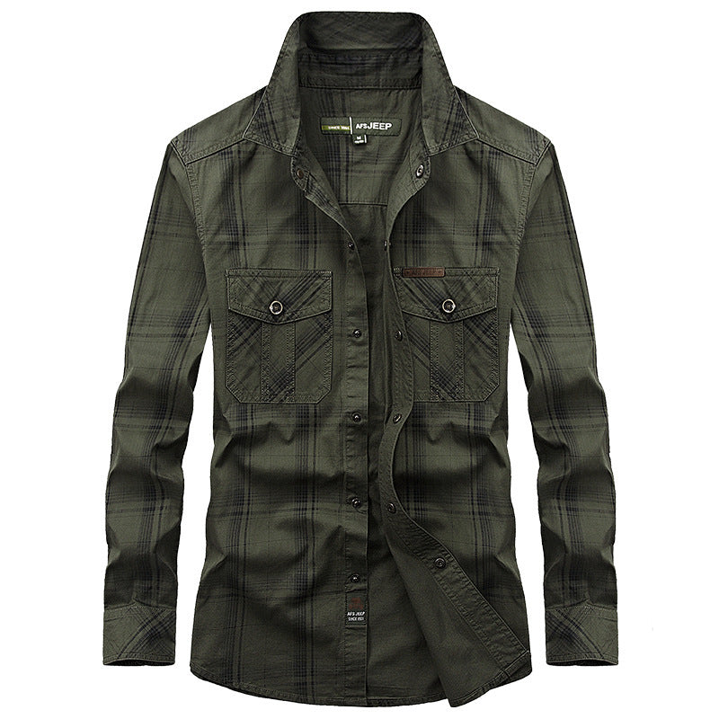 Relaxed Fit Cotton Cargo Shirt: Style Meets Comfort