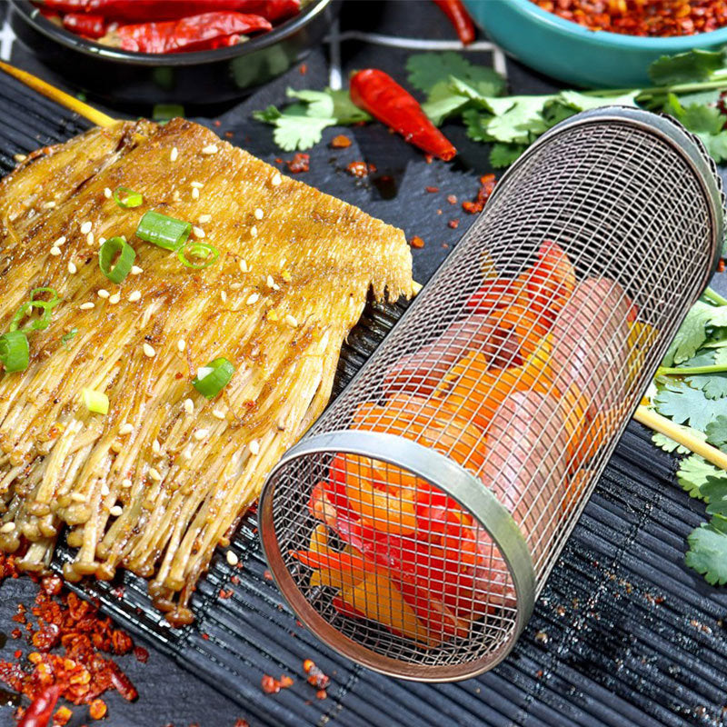 Portable Metal Grill Basket for Effortless Outdoor Barbecues
