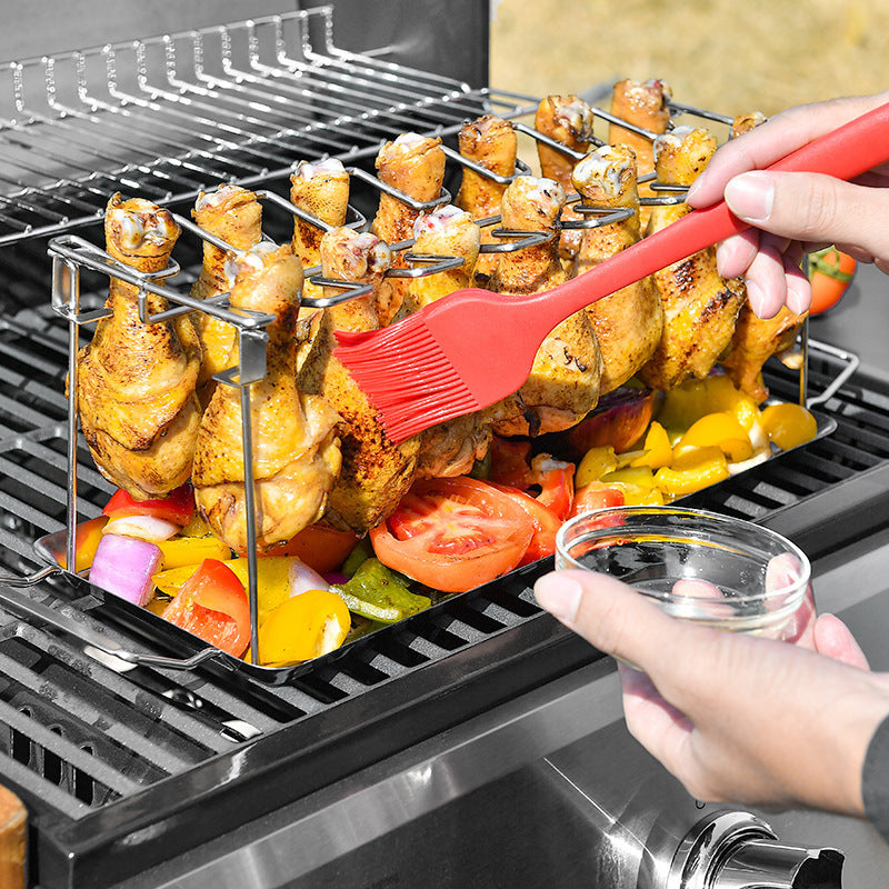 Portable Chicken Leg Rack – Perfect for BBQ Enthusiasts