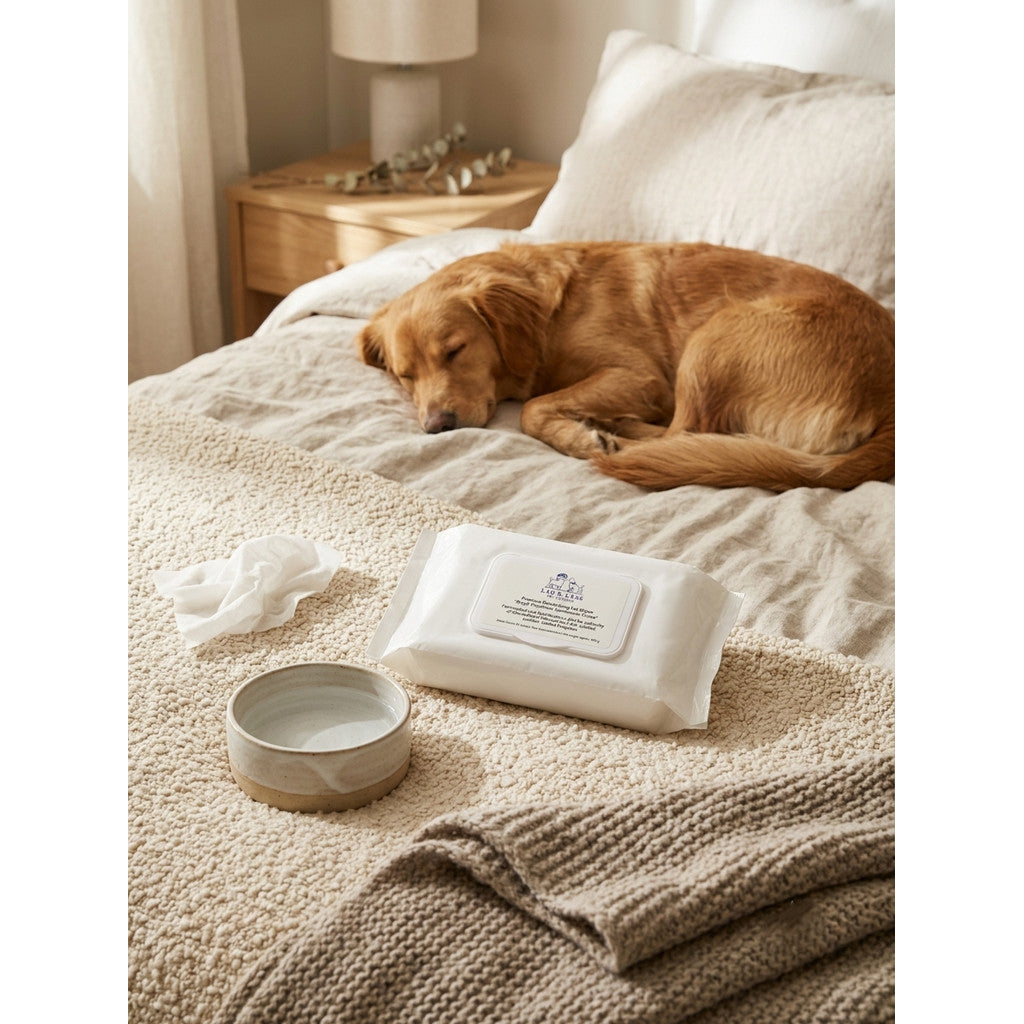 Lad & Lass Deodorizing Pet Wipes (80ct) – Thick Grooming Wipes for Dog & Cat Paws, Coat & Face