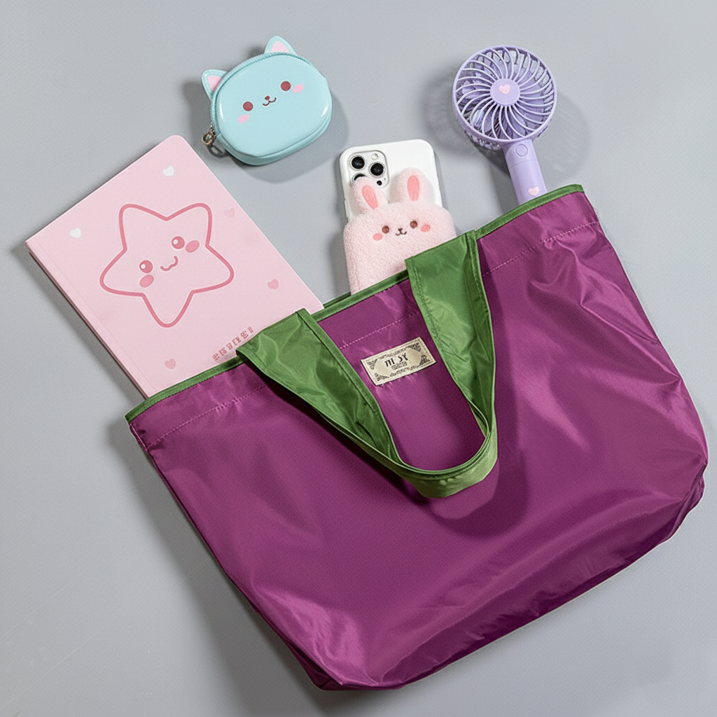Eco-Friendly Foldable Tote: Perfect for Shopping & Beach